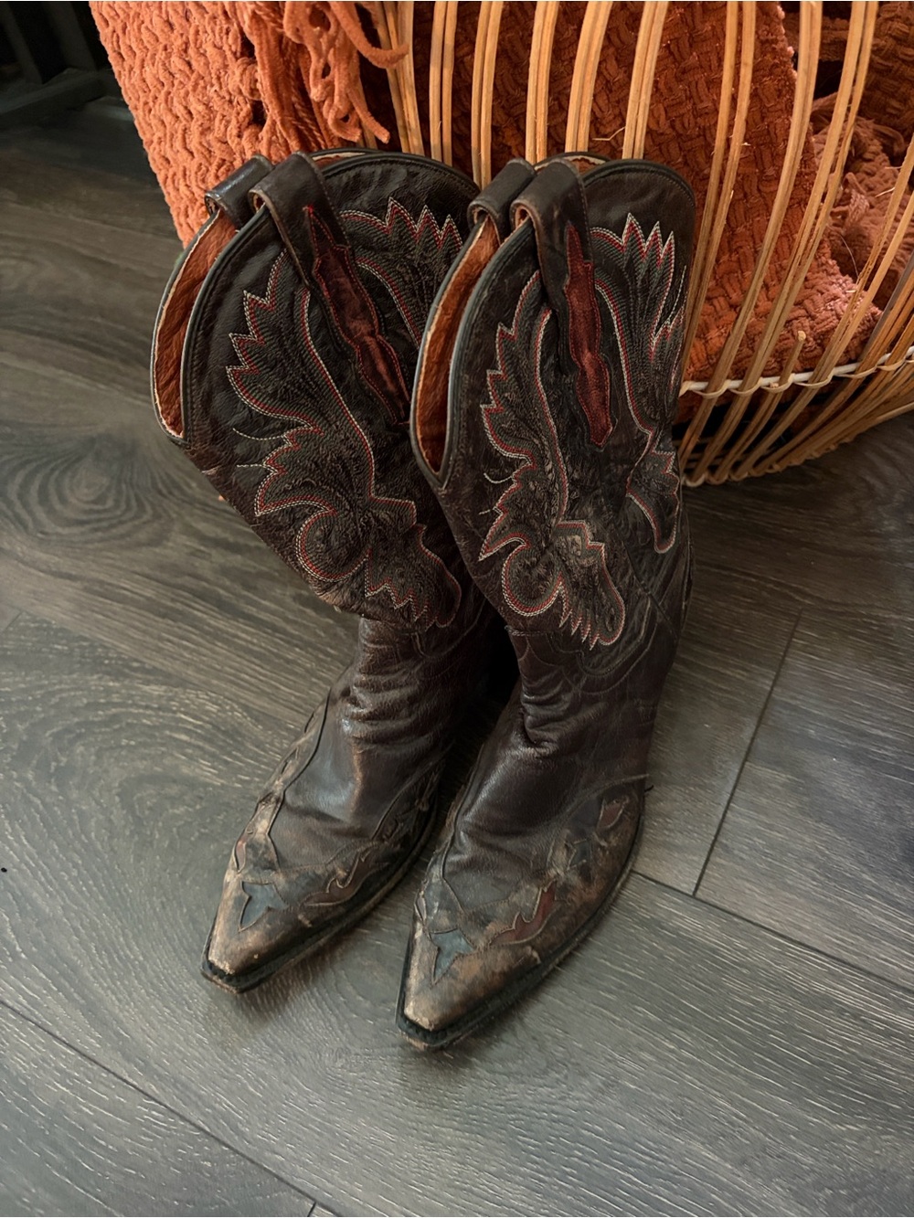 Dan Post Women's Brown Leather Western Cowboy Boots Size 9 .5 - Picture 2 of 6